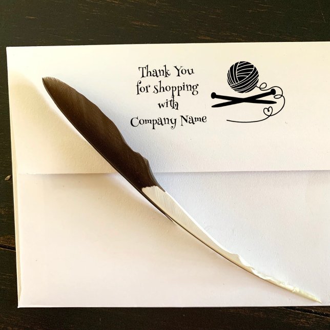 Knitting Wool Yarn Shop Thank You Rubber Stamp (Creator Uploaded)