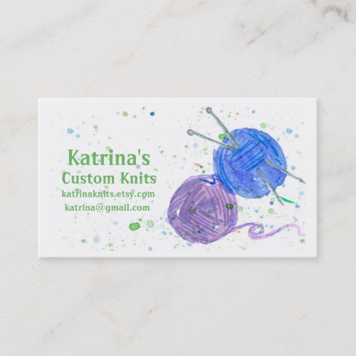 Knitting Yarn Business Card