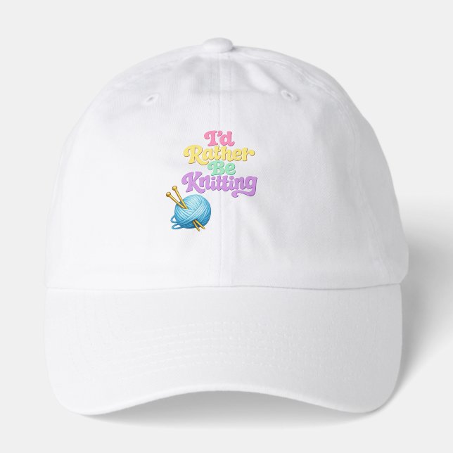 Knitting Yarn Lover  Hat (Front)