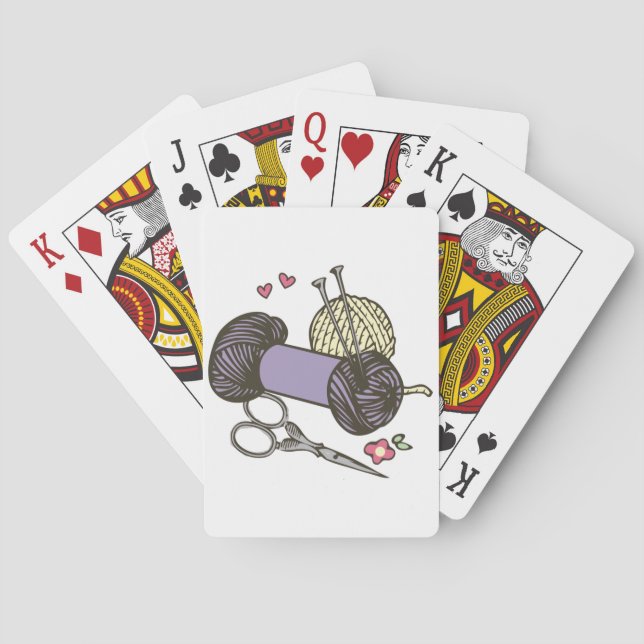 Knitting Yarn Poker Cards (Back)
