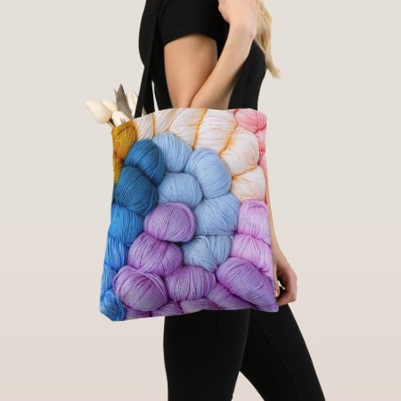 Knitting Yarn Tote Bag