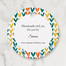 Made with Love Script Turquoise Craft Show Gift Tags