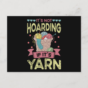 Knitting Yarn Wool Stash Crochet Postcard