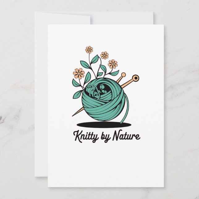 Knitty by nature  holiday card (Front)