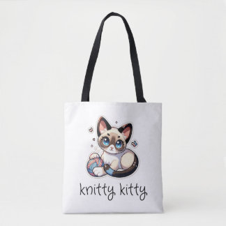 Knitty Kitty Tote Bag