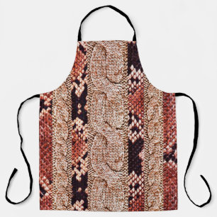 Knitwear Fabric Texture, geometric texture, snake Apron