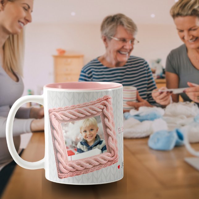 Knitwear Frame Love you Grandma 2-Photo Coffee Mug (Knitwear Frame Love you Grandma 2-Photo Coffee Mug)