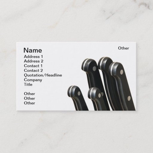 Customizable Knives Business Card Template