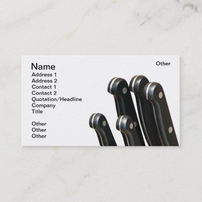 Knives Business Card (Front)