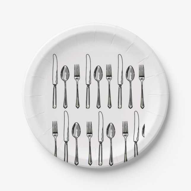 Knives Forks Spoons Paper Plates for picnics bbqs  (Front)
