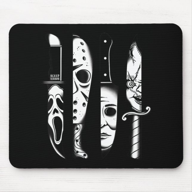 Knives Horror Movie Friday Halloween Horror Goth E Mouse Pad (Front)