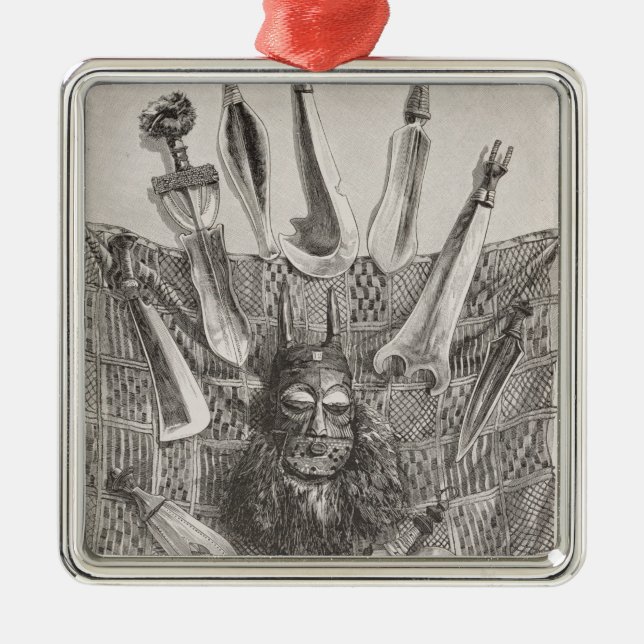 Knives, mask and mat from Upper Congo Metal Ornament (Front)