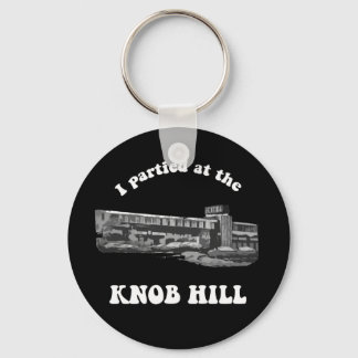 Knob Hill Keychain- White On Black Keychain