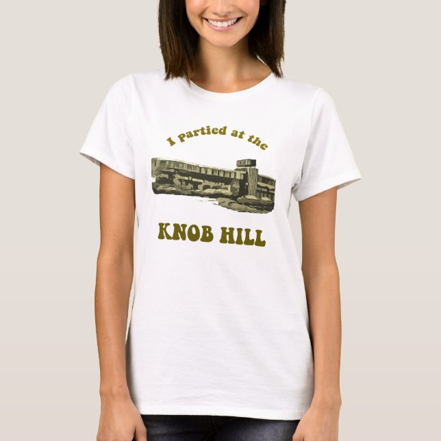 Knob Hill Retro Ladies Tee- Avocado T-Shirt (Front)