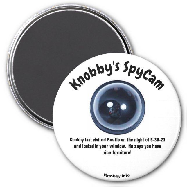 Knobby's SpyCam Bostic Fun Refrigerator  Magnet (Front)