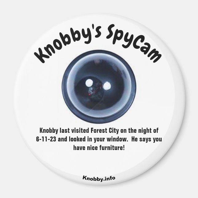 Knobby's SpyCam Forest City Fun Refrigerator  Magnet (Front)