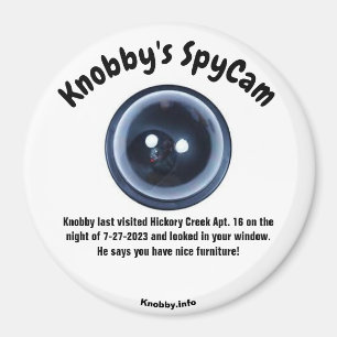 Knobby's SpyCam Hickory Creek Apt. 16 Fun Fridge Magnet