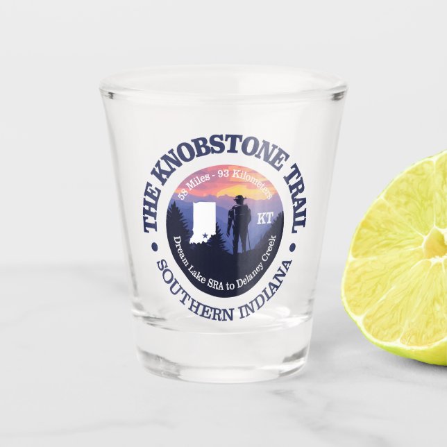 Knobstone Trail (rd2) Shot Glass (Front)