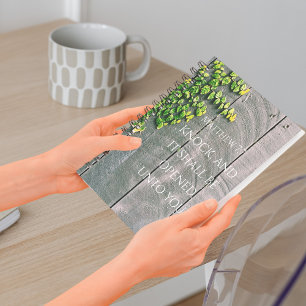 Knock And The Door Will Open Bible Verse Notebook