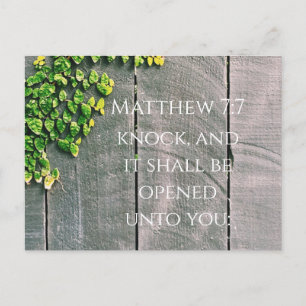 Knock And The Door Will Open Get Well Postcard