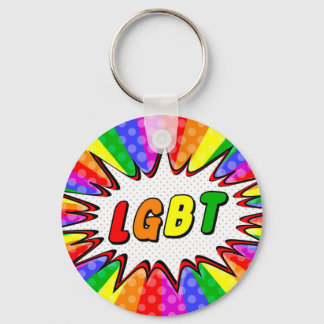Knock 'em out with pride keychain