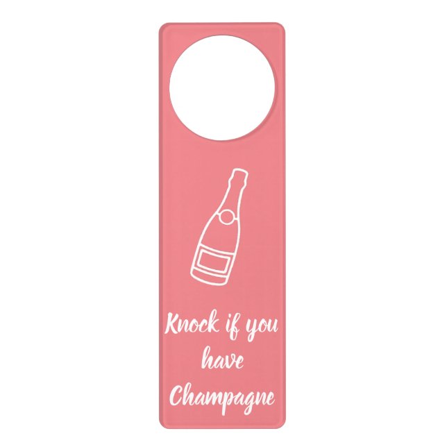 Knock if you have Champagne Door Hanger (Front)