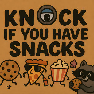 Knock If You Have Snacks Funny Doormat Fiber Doormat