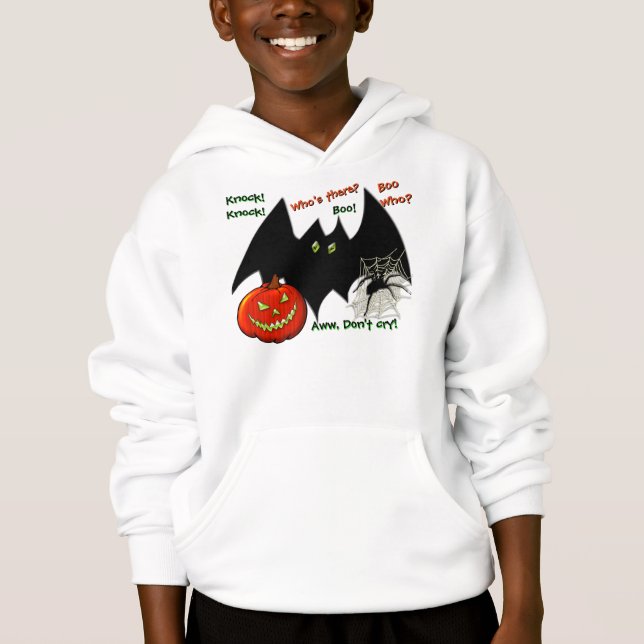 Knock! Knock! Bats, Spiders, and Pumpkins, Oh My! Hoodie (Front)