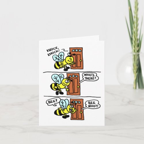 Knock Knock Bee Mine Valentine Greeting Card