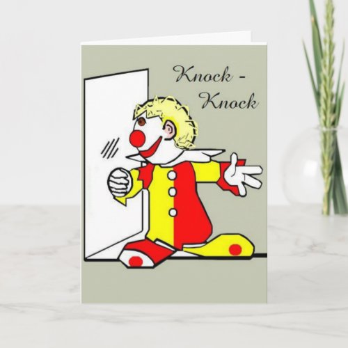 Knock_Knock Clown Joke Birthday Greeting Card