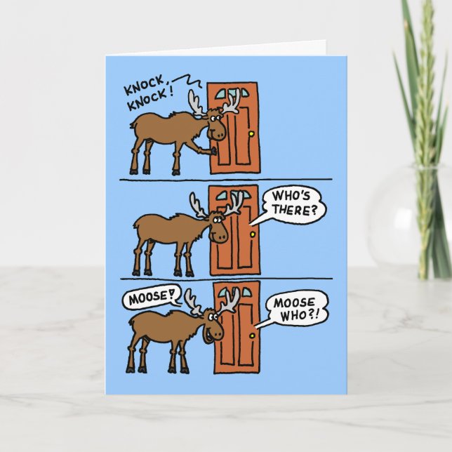 Knock Knock Moose You Miss You Card (Front)
