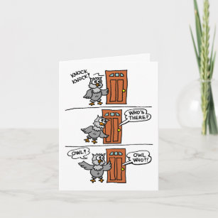 Knock Knock Owl Always Love You Valentine Holiday Card