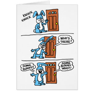 Knock Knock Some Bunny 1st Birthday Cards