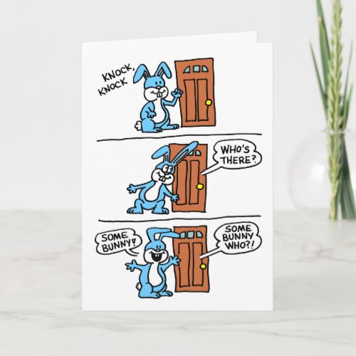 Knock Knock Some Bunny Year Older Birthday Card