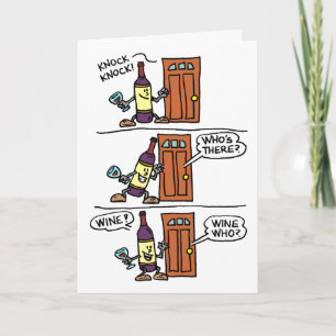 Knock Knock Wine Not Celebrate Father's Day Card