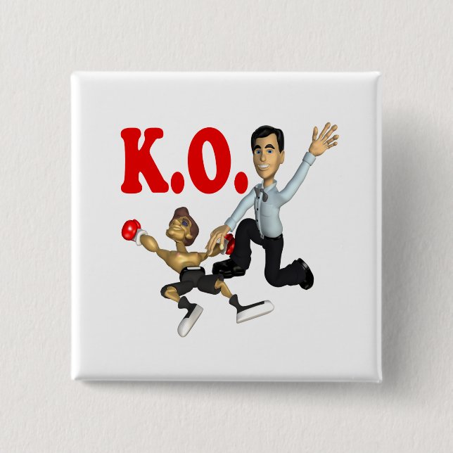 Knock Out 2 Pinback Button (Front)