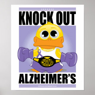 Knock Out Alzheimer's Disease Poster