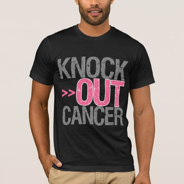 Knock Out Cancer - Breast Cancer T-Shirt (Front)