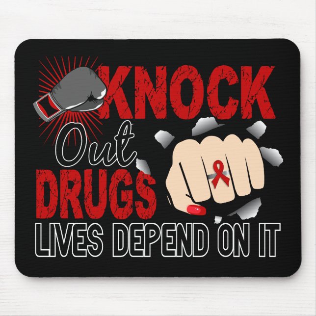 Knock Out Drugs 2 Female Fist Mouse Pad (Front)