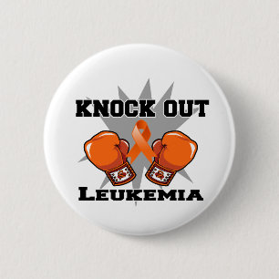 Knock Out Leukemia Pinback Button
