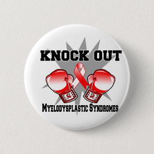 Knock Out Myelodysplastic Syndromes Pinback Button