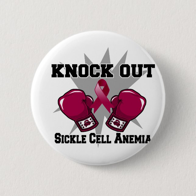 Knock Out Sickle Cell Anemia Button (Front)