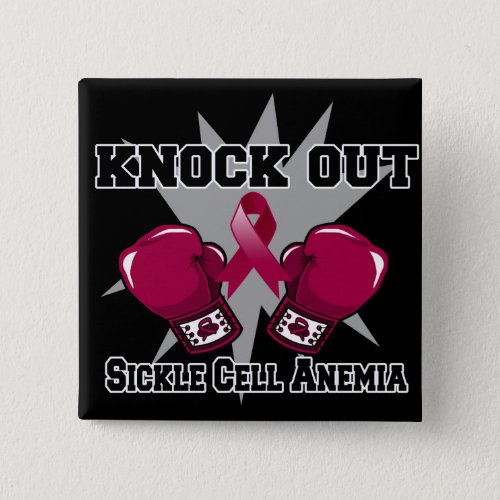 Knock Out Sickle Cell Anemia Pinback Button