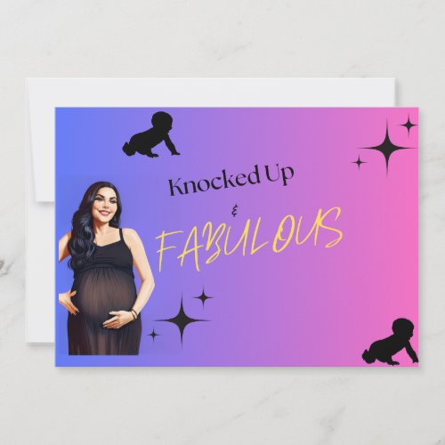 Knocked Up and Fabulous  Congratulations Card