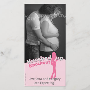 Knocked Up Knockout Baby Shower Mom-to-Be Announcement