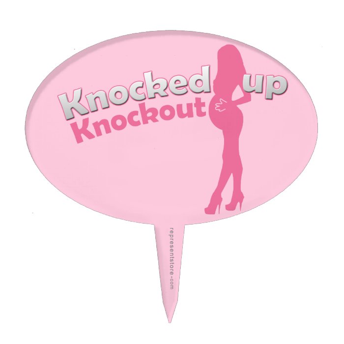 Knocked Up Knockout Baby Shower Mom to Be Cake Topper