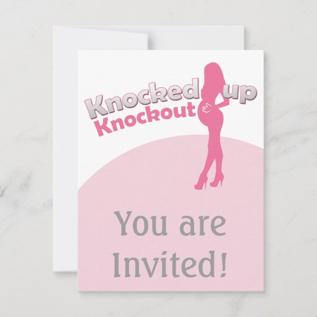Knocked Up Knockout Baby Shower Mom-to-Be Invitation (Front)