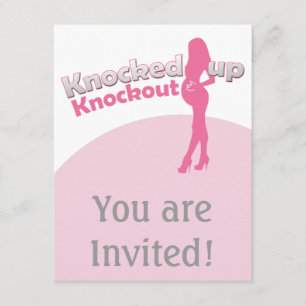 Knocked Up Knockout Baby Shower Mom-to-Be Invitation