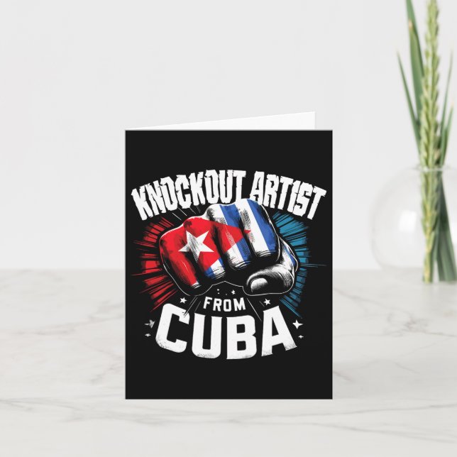 Knockout Artist From Cuba Cuban Boxing Pride  Card (Front)