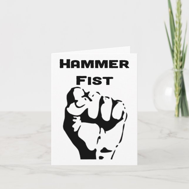Knockout Boxing Hammer Fist  Card (Front)